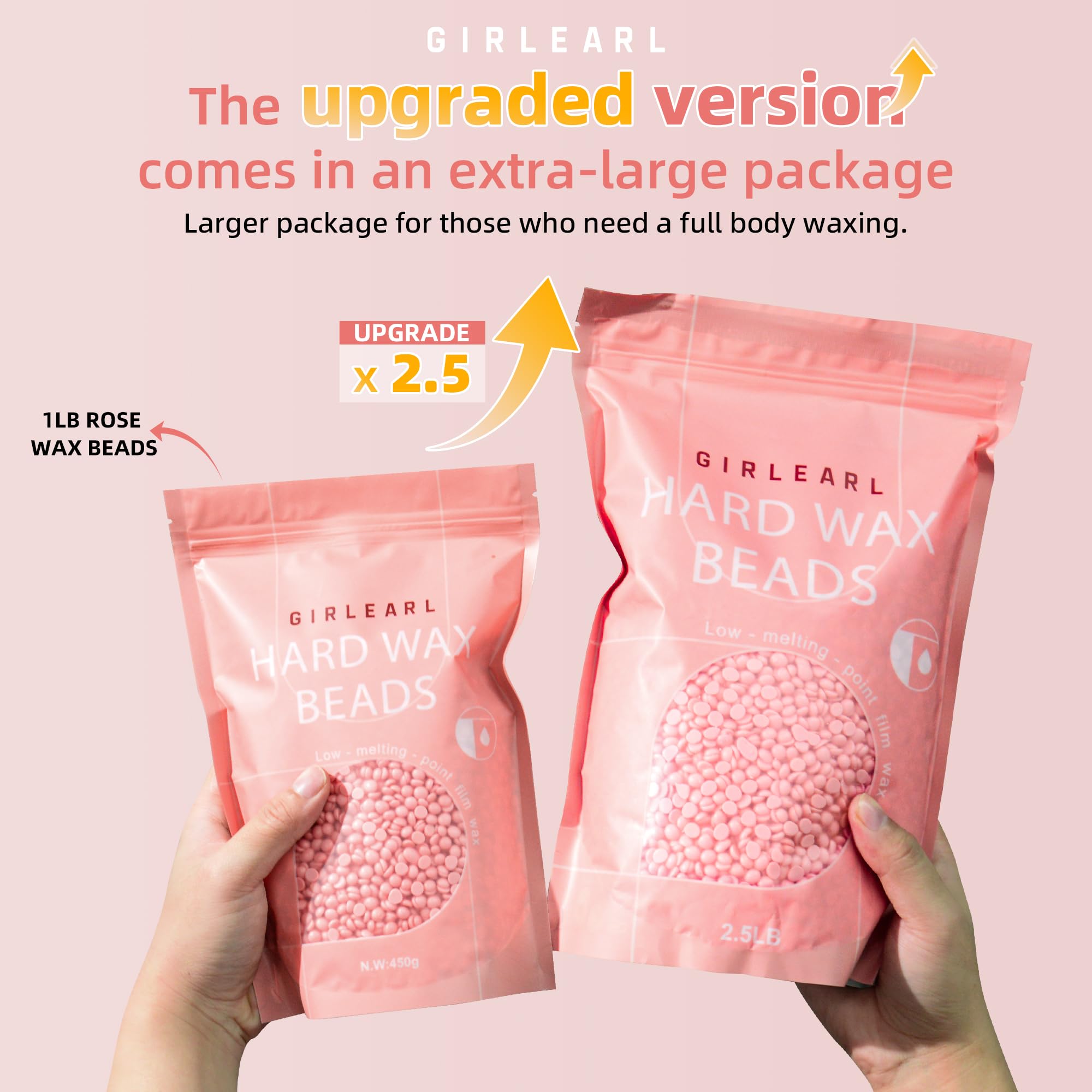 GIRLEARLE beads provide strong hair grip for Brazilian waxing