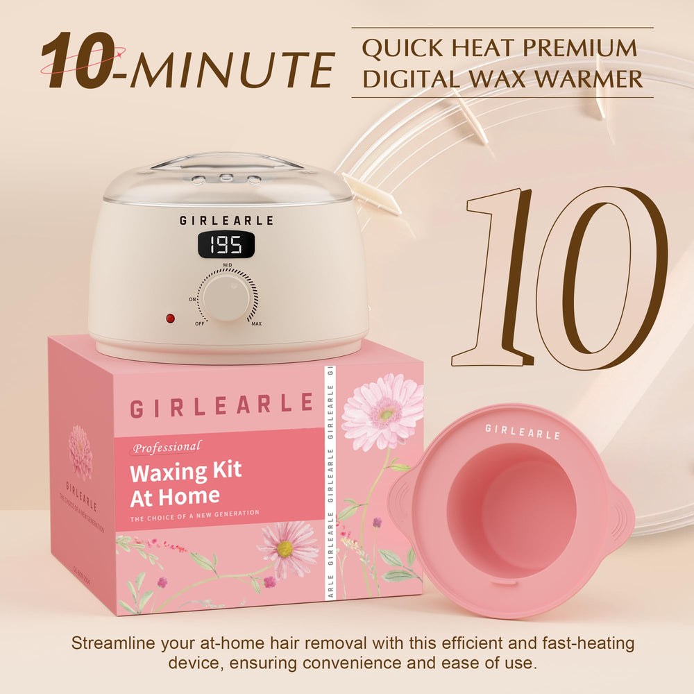 GIRLEARLE cream wax beads for versatile body and facial waxing