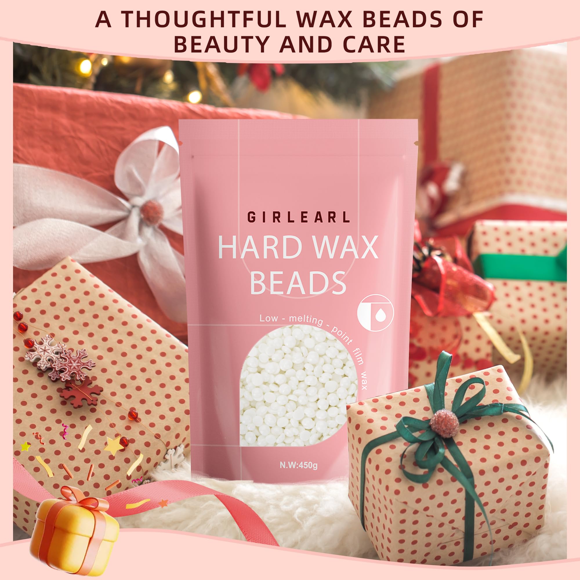 GIRLEARLE facial wax beads protect skin during delicate waxing