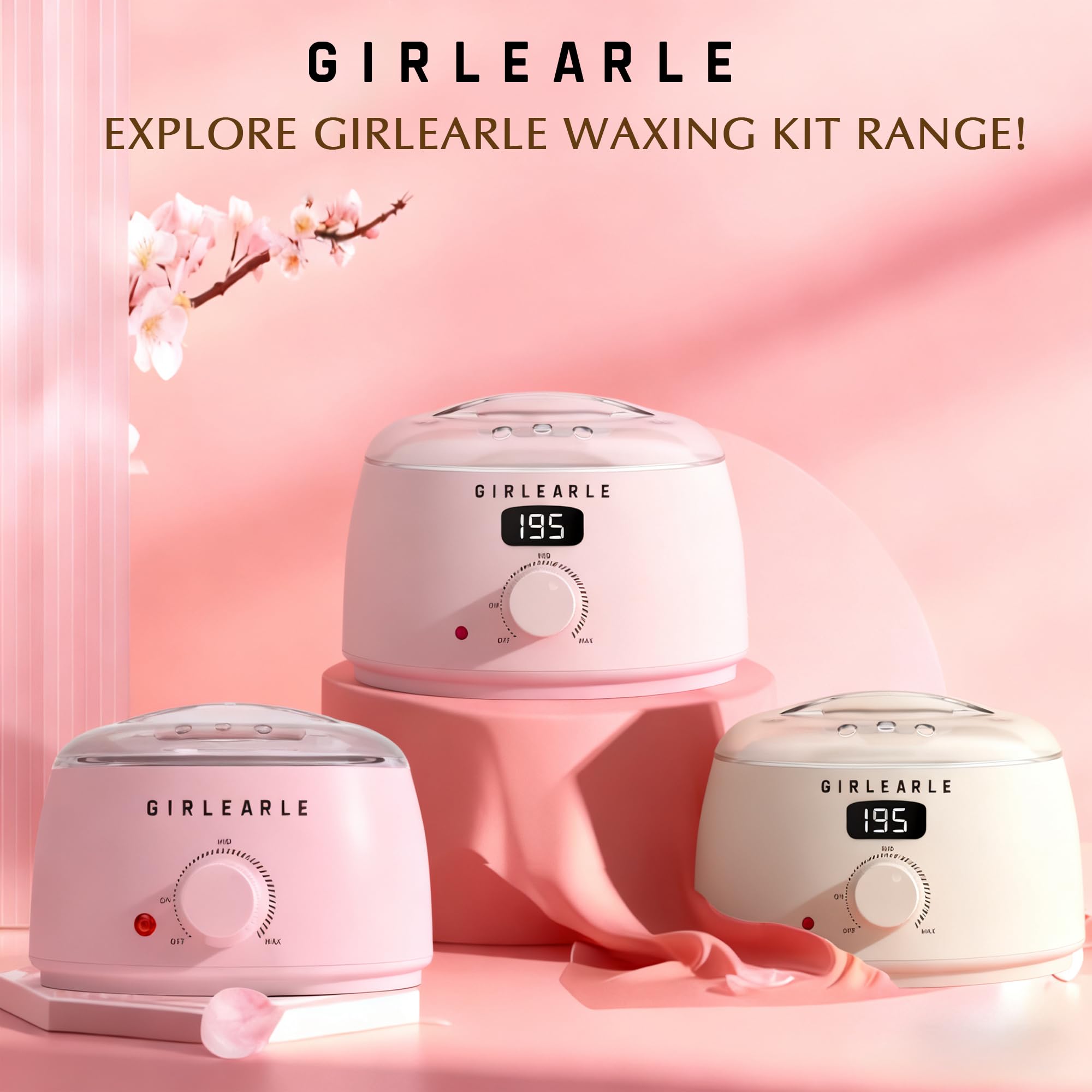 GIRLEARLE full body waxing kit for face, bikini, legs and more.