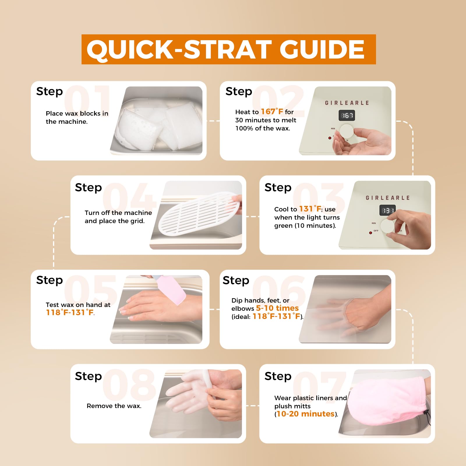 Home spa setup using GIRLEARLE paraffin wax refills