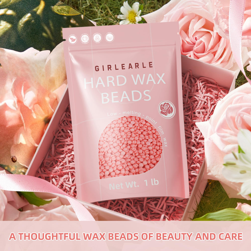 GIRLEARLE rose oil infused beads provide soothing feel during waxing
