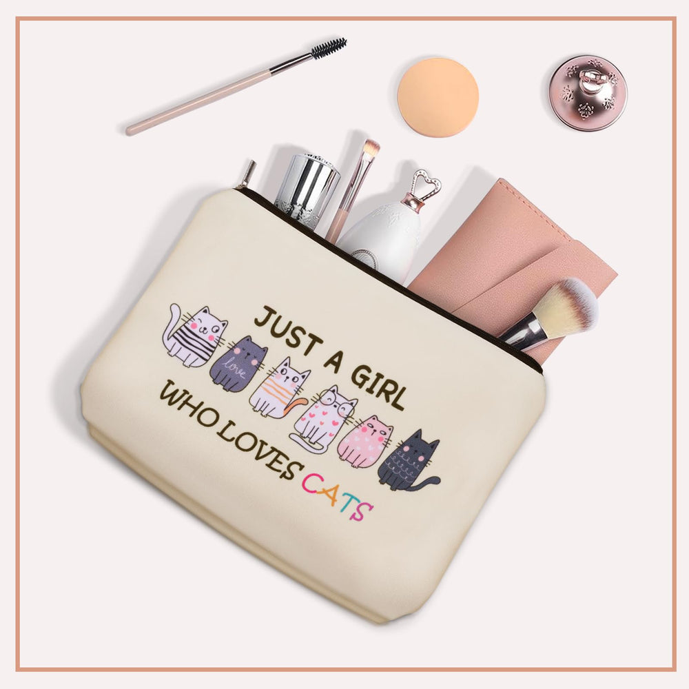 Girlly Cat Makeup Bag gift-ready option for cat lovers and friends.