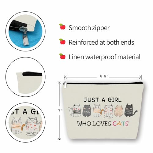 Girlly Cat Makeup Bag waterproof exterior protecting essentials during travel.