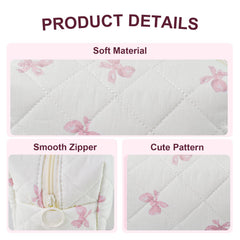 GISMTR cotton makeup pouch, large capacity for lipstick, brushes, and skincare on the go