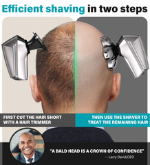Gisaae 7D head set adapts to hair lengths for efficient shaving.