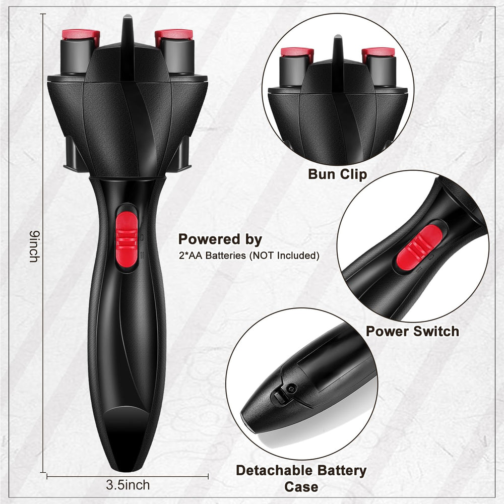 Gisafai battery-operated braider close-up with simple button controls