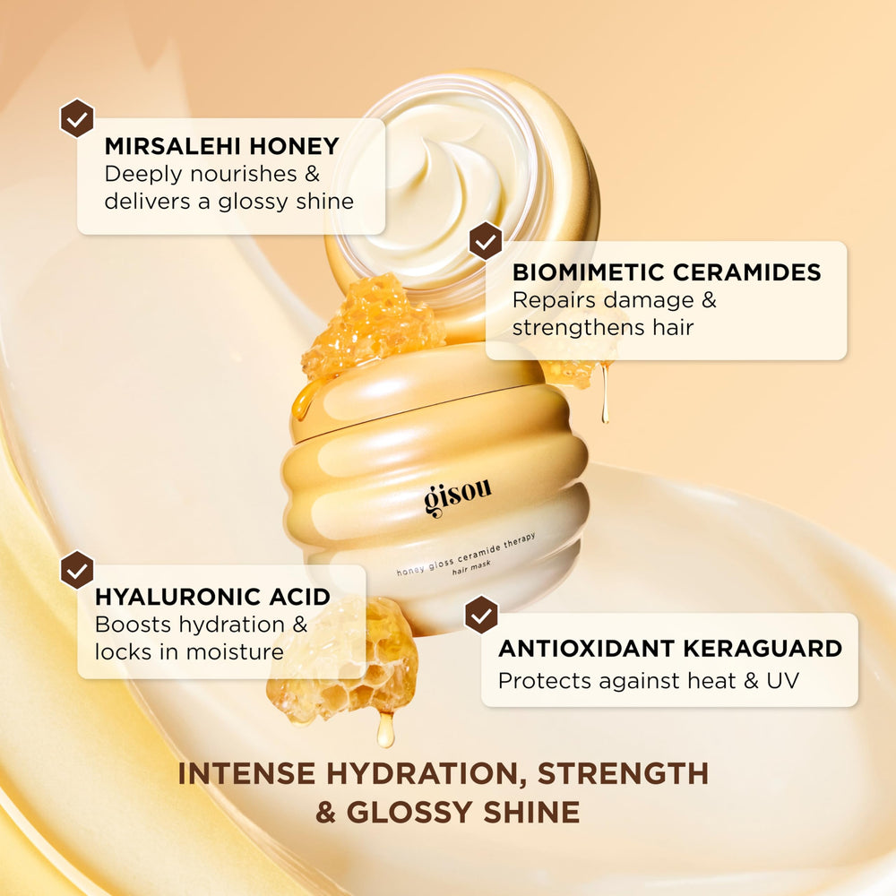Overnight Gisou mask on dry hair for deep conditioning