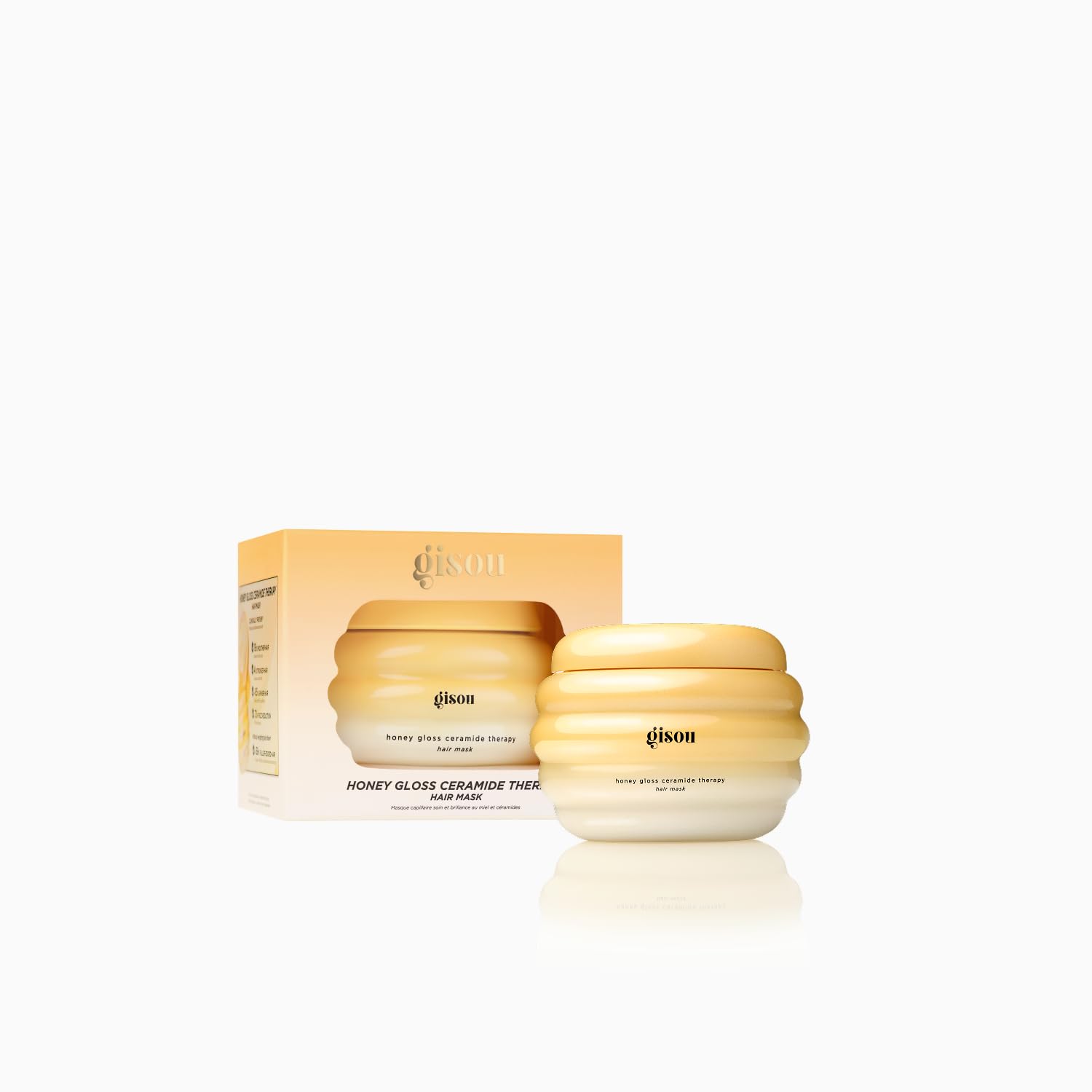Rich texture of Gisou Honey Gloss Ceramide Therapy Mask showing deep moisture