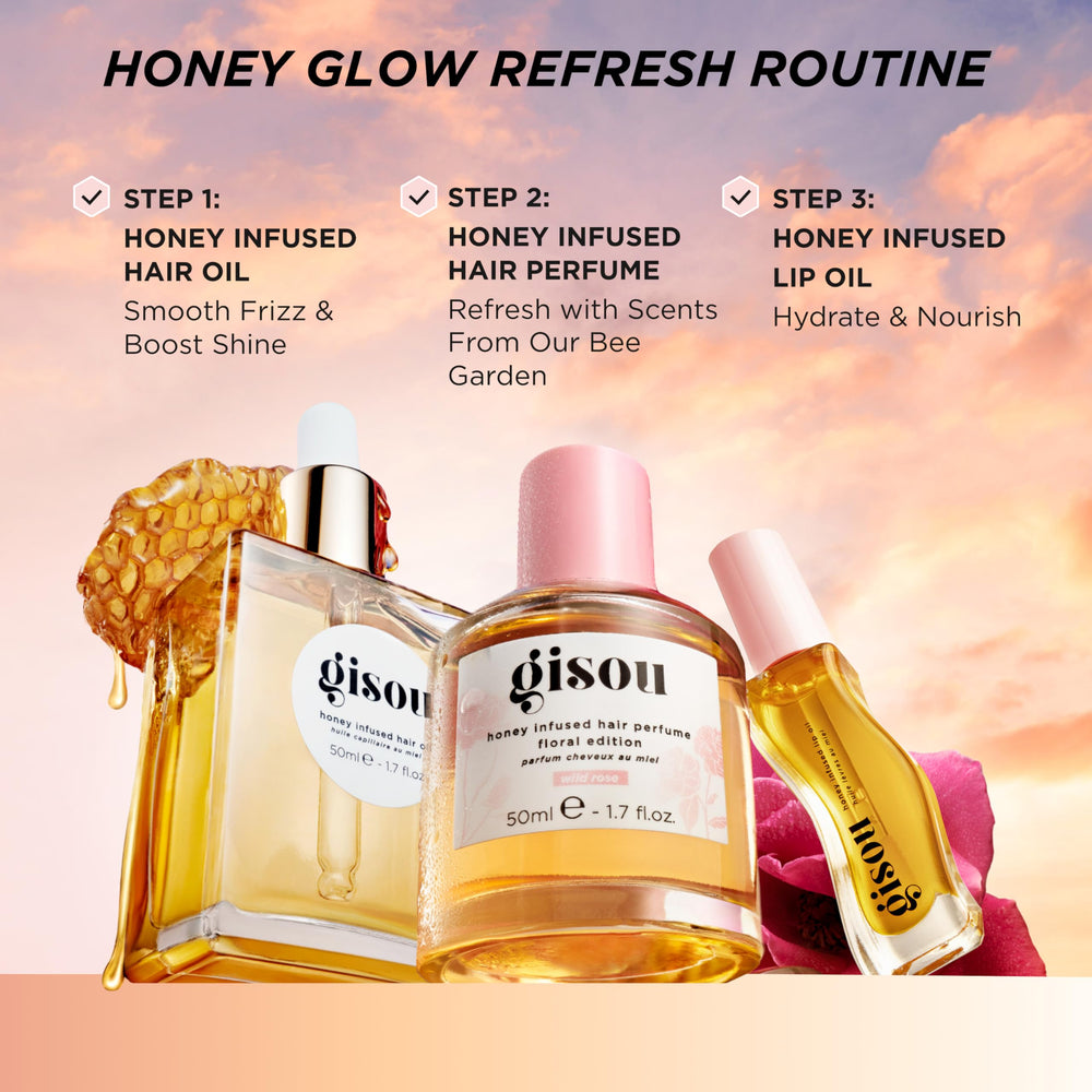 Gisou Honey Infused Hair Perfume bee-garden-inspired scent evokes calm vibes