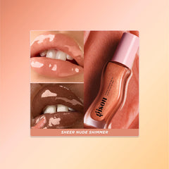Gisou lip oil applicator in Glazed Plum for quick on-the-go touch-ups.