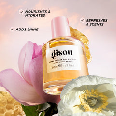 Gisou Wildflower Honey fragrance bottle highlights long-lasting aroma.
