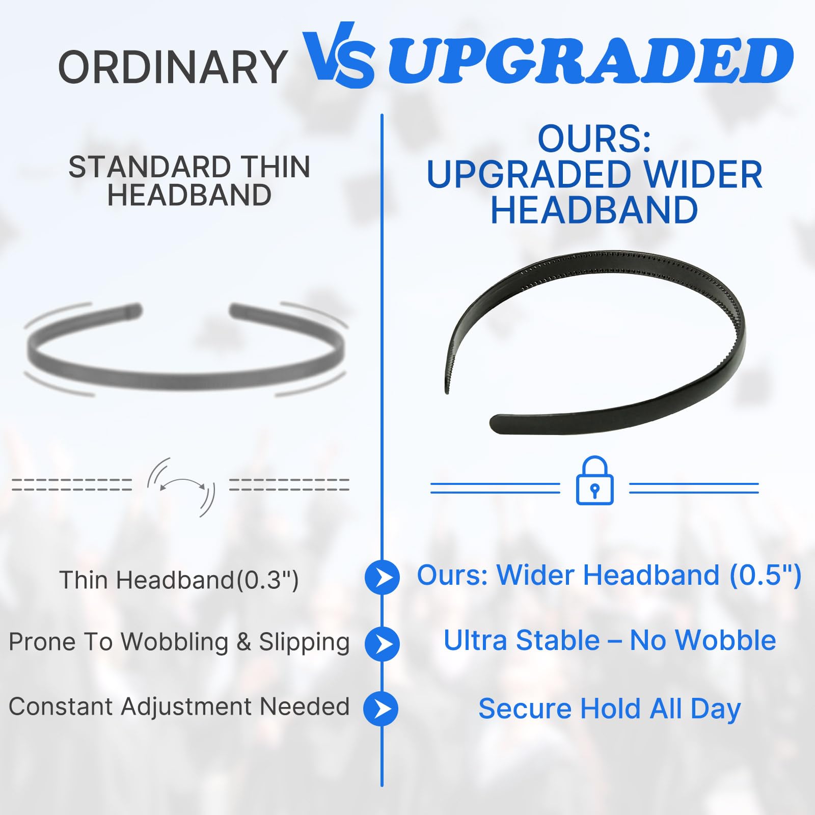 GIURKUU cap toss moment supported by secure headband stability.