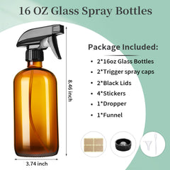 Closeup of GIVAMEIHF amber glass bottle showing thick glass and airtight seal.