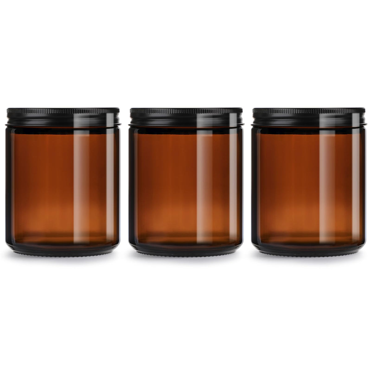 GIVAMEIHF 8oz amber glass jar with lid for candles and cosmetics