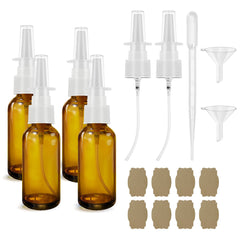 GIVAMEIHF nasal spray bottle 1oz amber glass protects sensitive liquids.