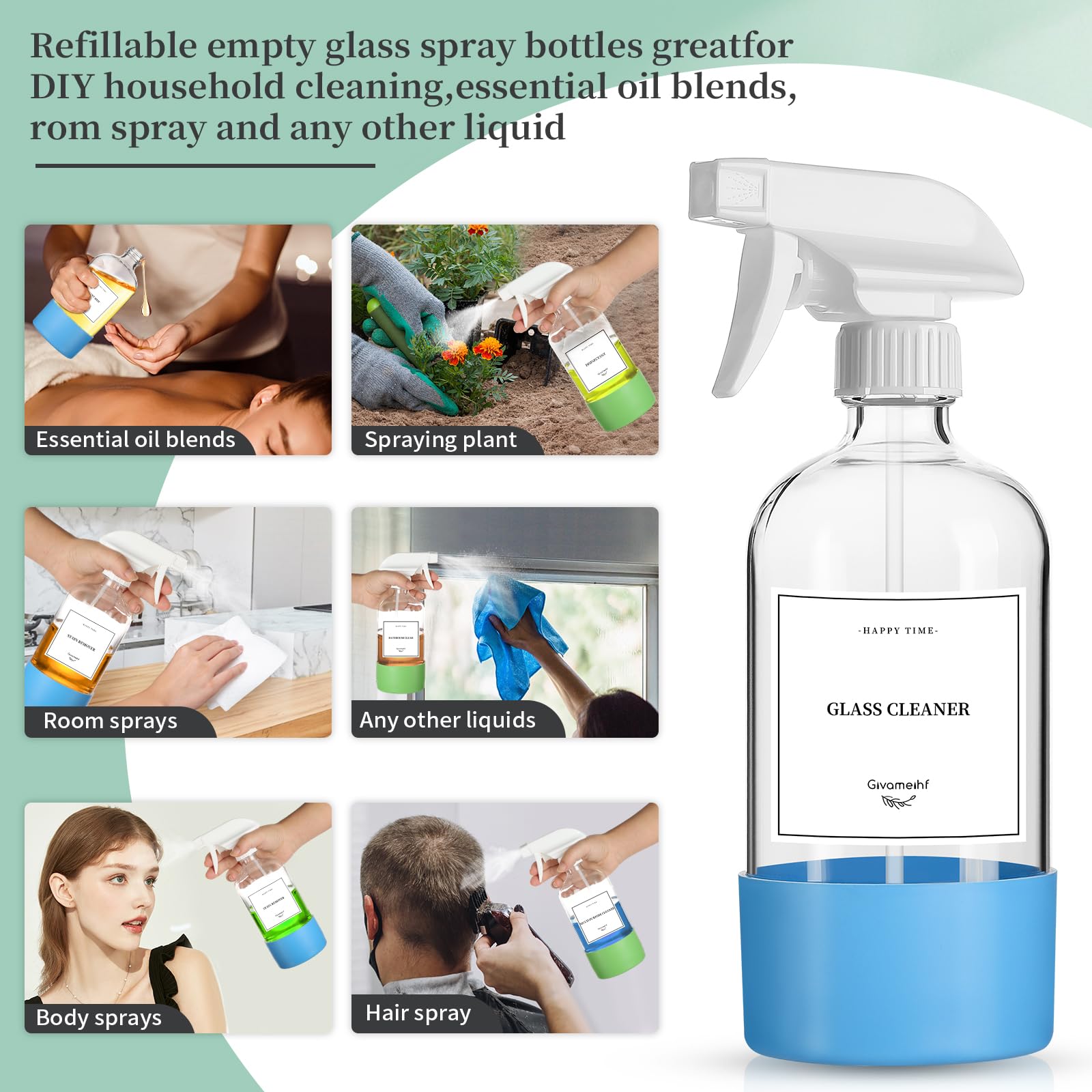 Non-slip silicone sleeve grip on a GIVAMEIHF bottle