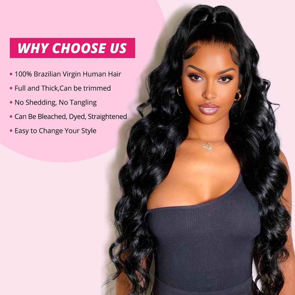 GIVEAMBW 12A Brazilian body wave 22in bundles for long, flowing texture and durability