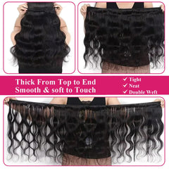 GIVEAMBW 3-pcs bundles pack weft highlighting easy installation and secure sewing
