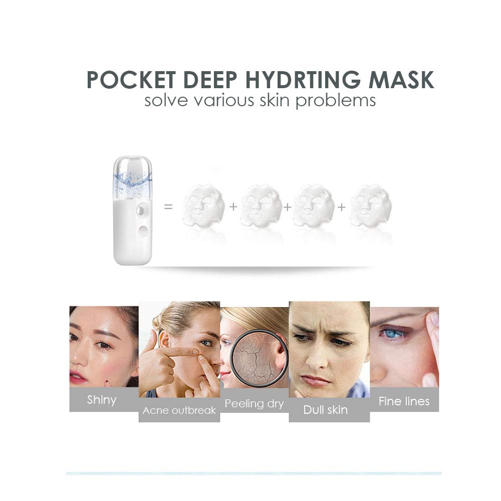 GIVERARE Nano Facial Steamer in purse demonstrates easy on-the-go moisturization.