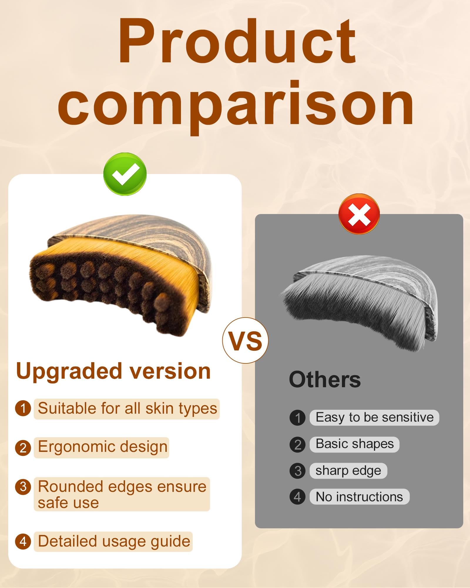 GIVTIQY curved brush head fitting jawline and neck contours for sculpting.