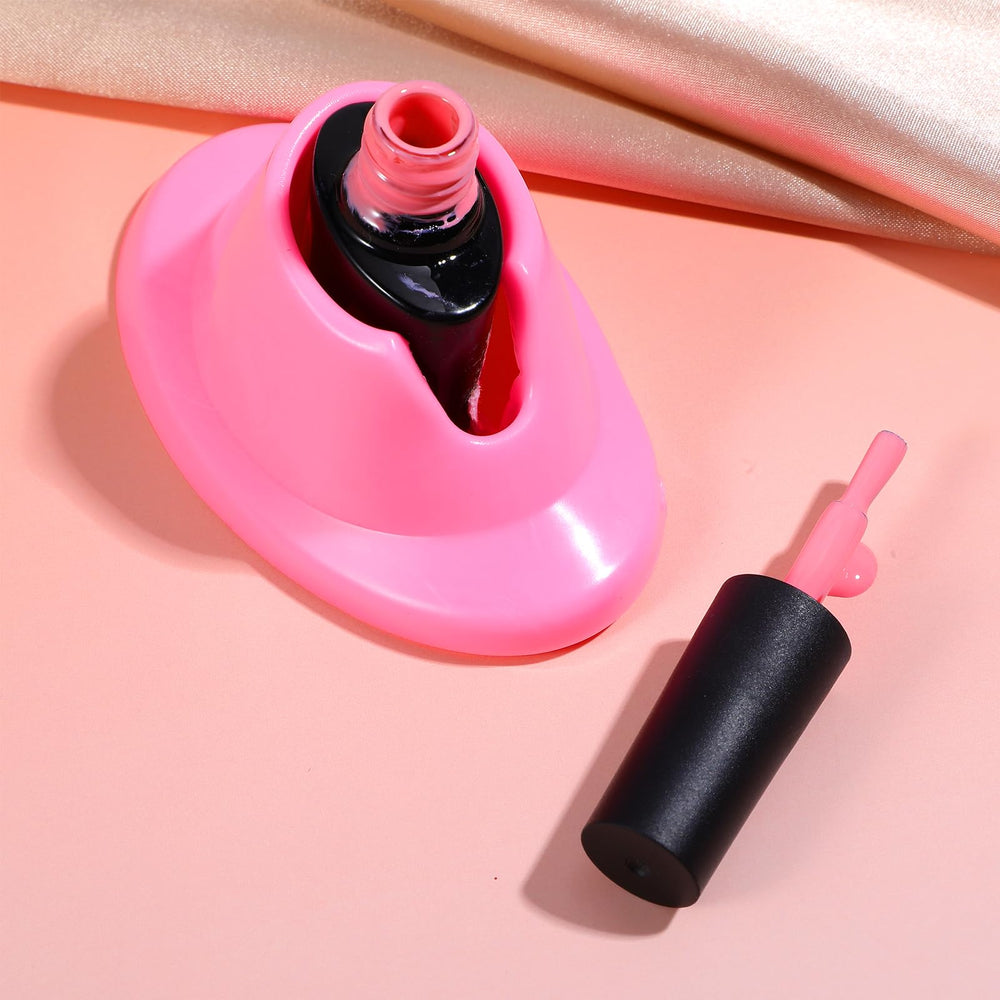 Gjinxi nail polish bottle stand with anti-spill design stabilizes during manicures.