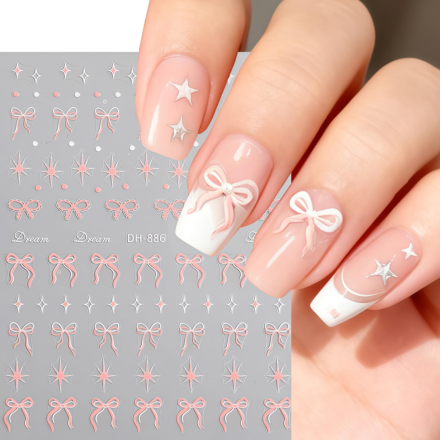 GJJBQTT pegatinas-uñas-lazo-fiesta decoran uñas de forma rápida y segura.