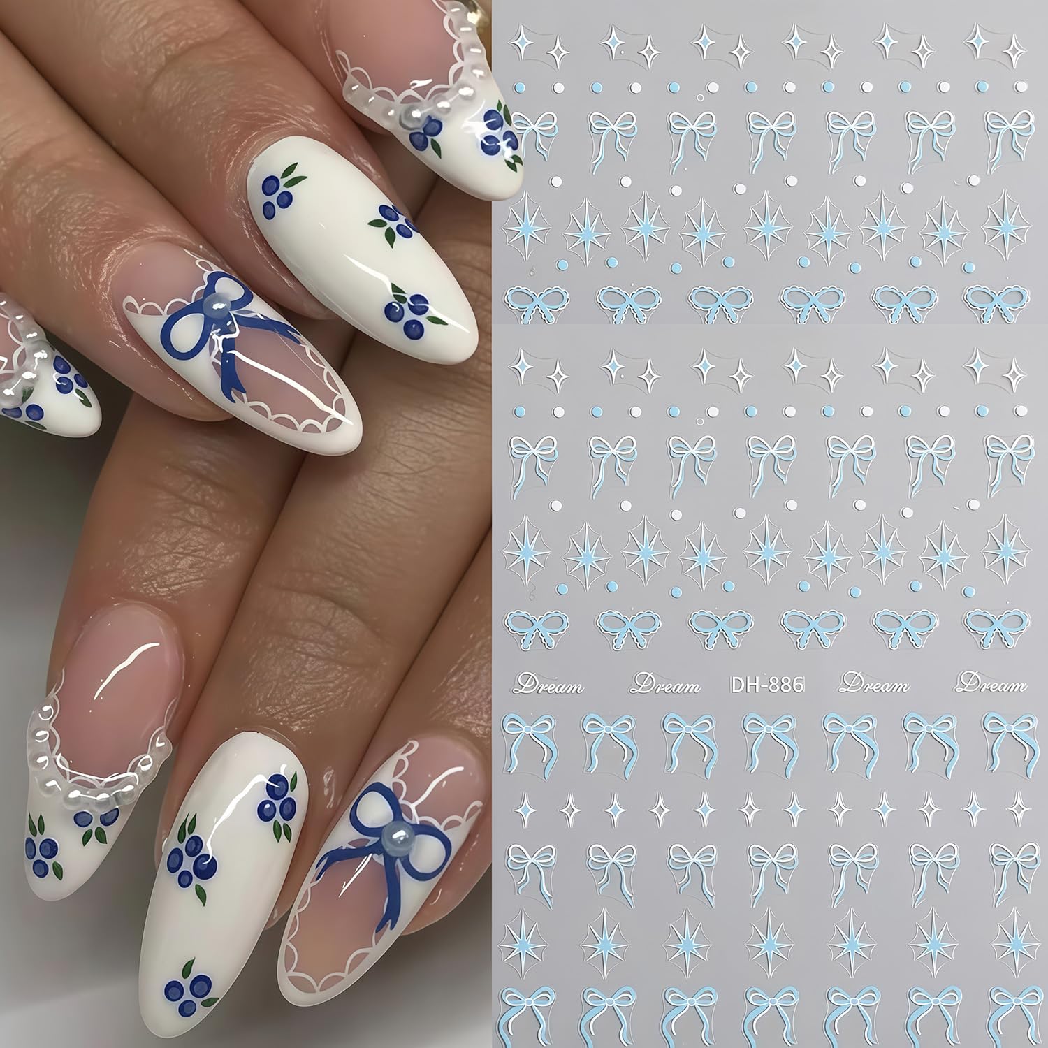 GJJBQTT pegatinas-uñas-lazo-san-valentín compatibles con distintas bases de color.