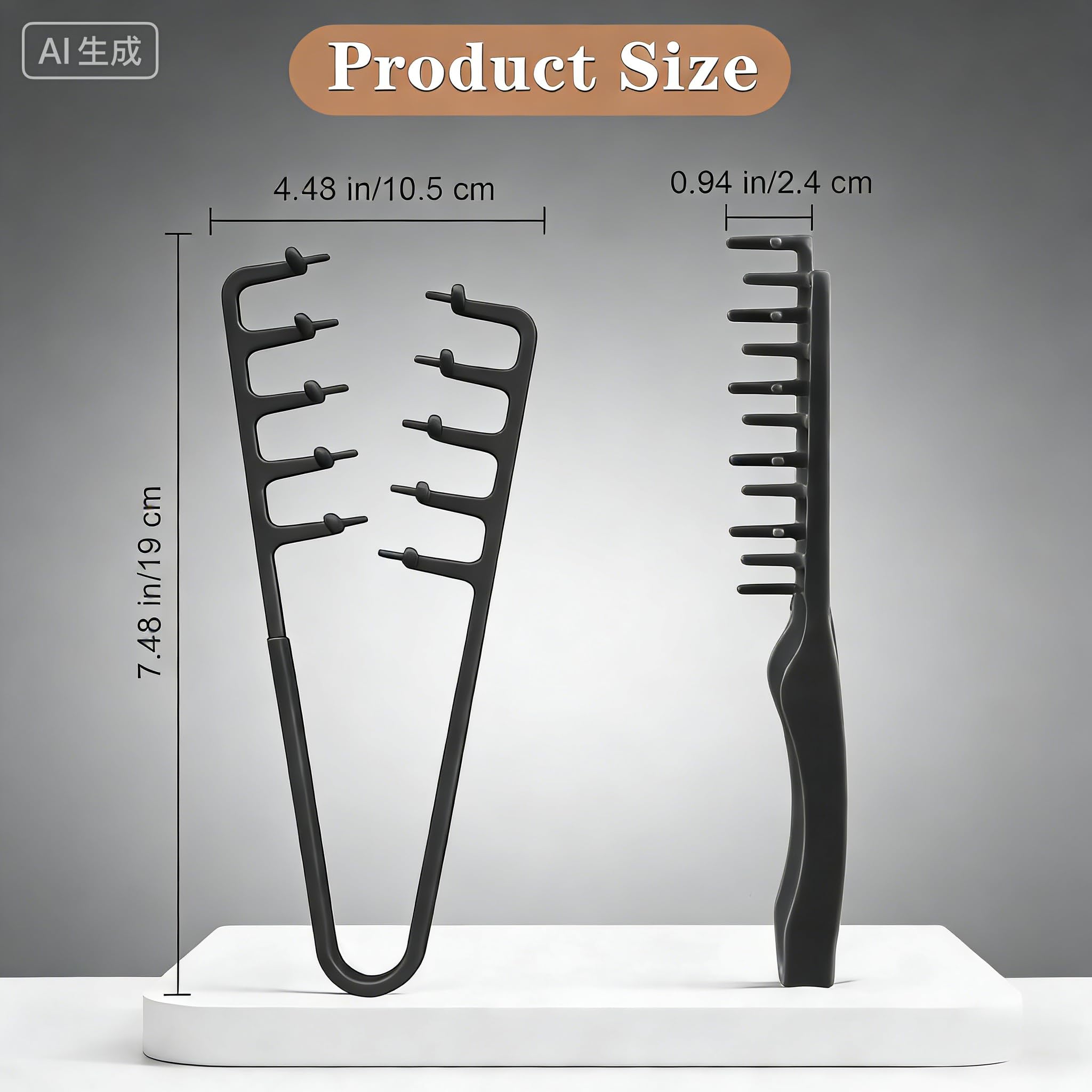 GJN comb set fine-teeth for detangling and precise styling