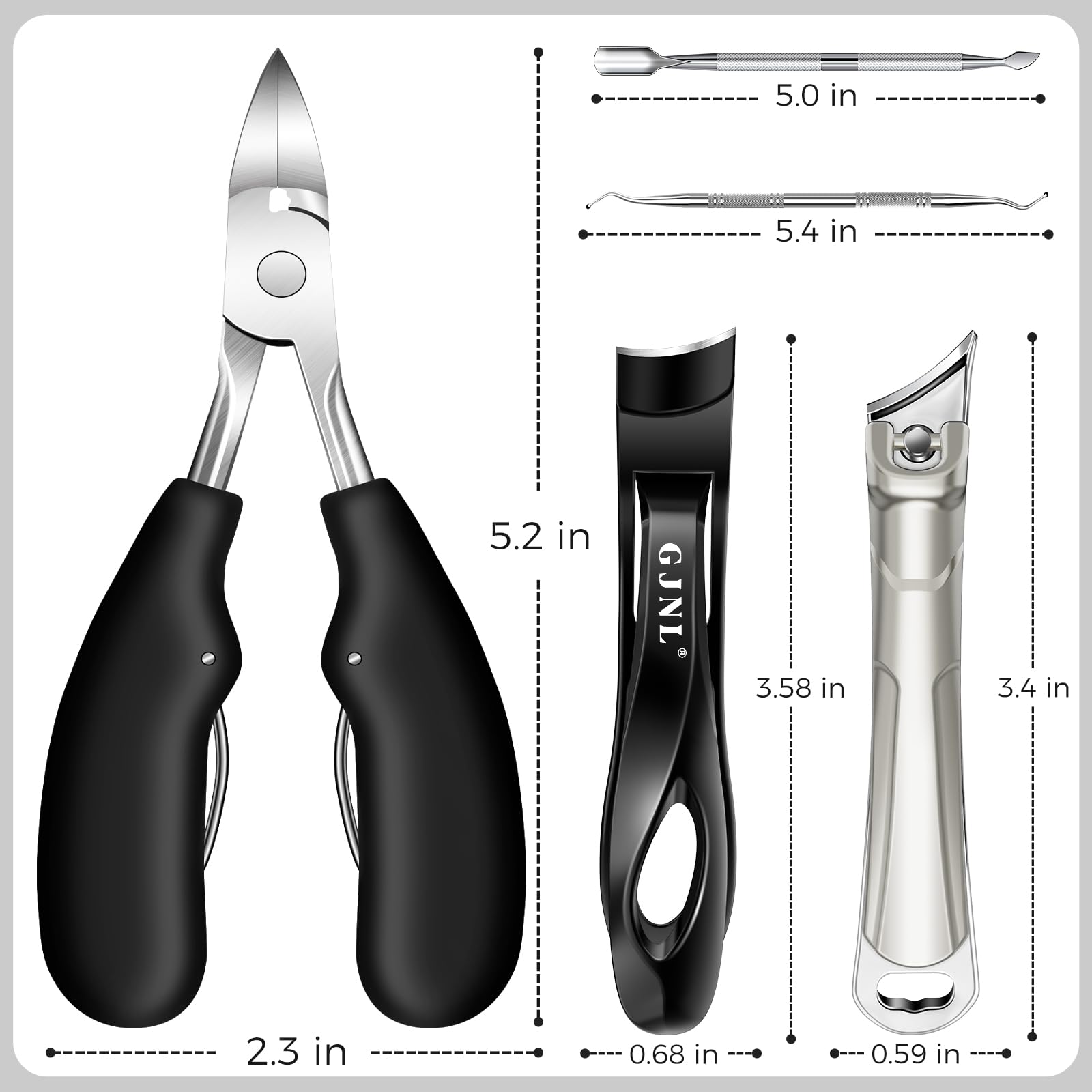GJNL long 3.8-inch handle adds leverage and reduces effort.