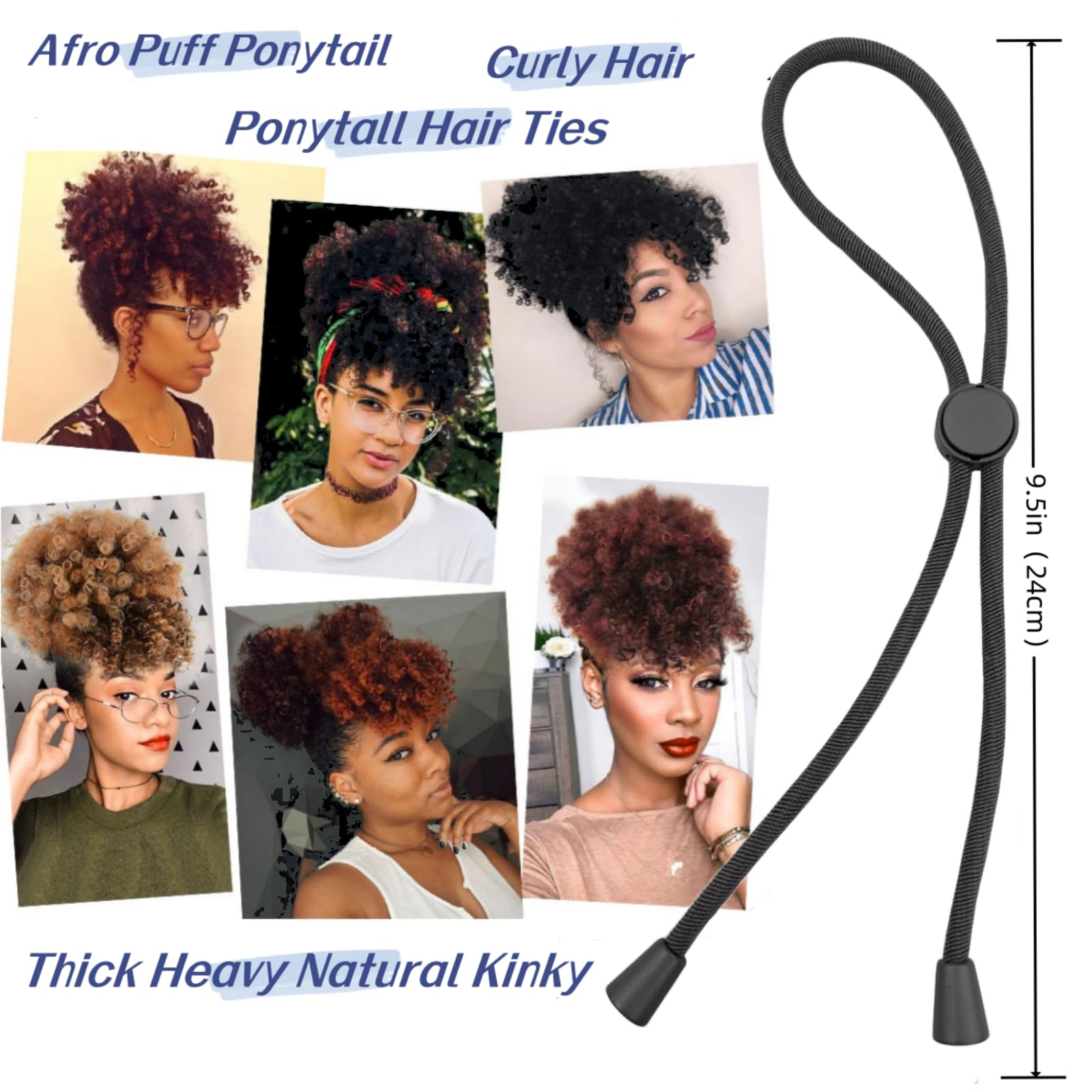 GJRR adjustable satin-wrapped hair ties for smooth, snag-free loc styles.