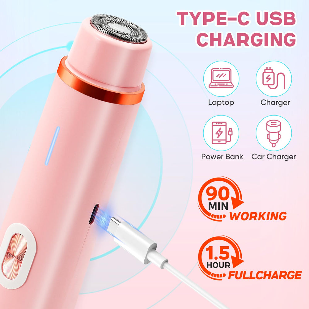 GJX USB rechargeable bikini trimmer with compact travel design