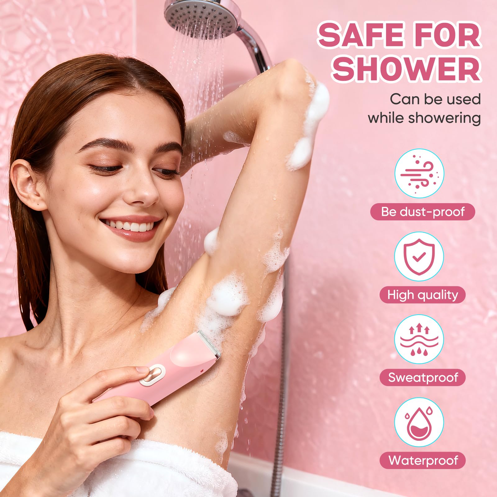 GJX wet-dry shaver works with foam for smoother shaving