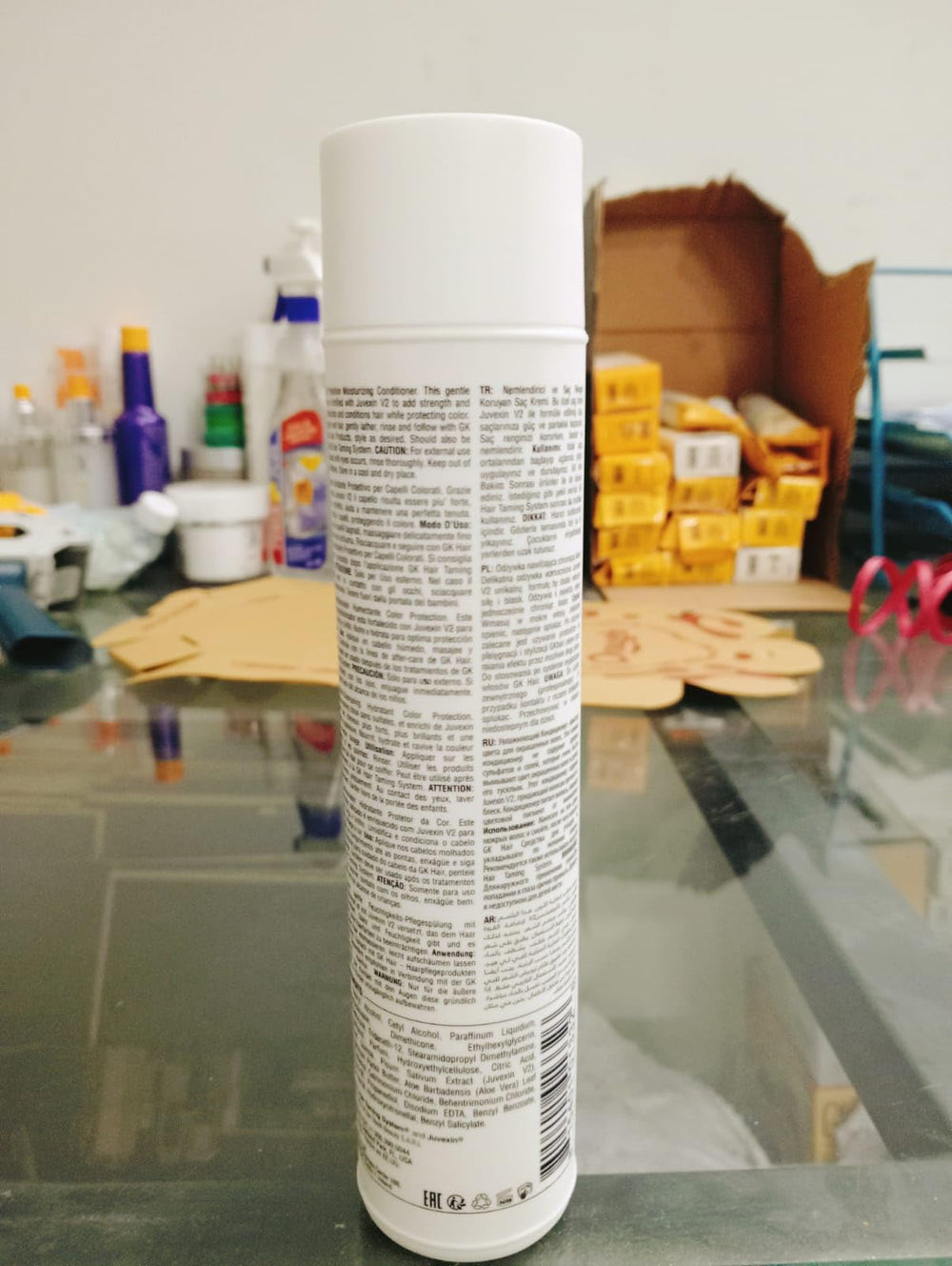 Part of daily routine GK Hair Moisturizing Shampoo for color-treated hair.