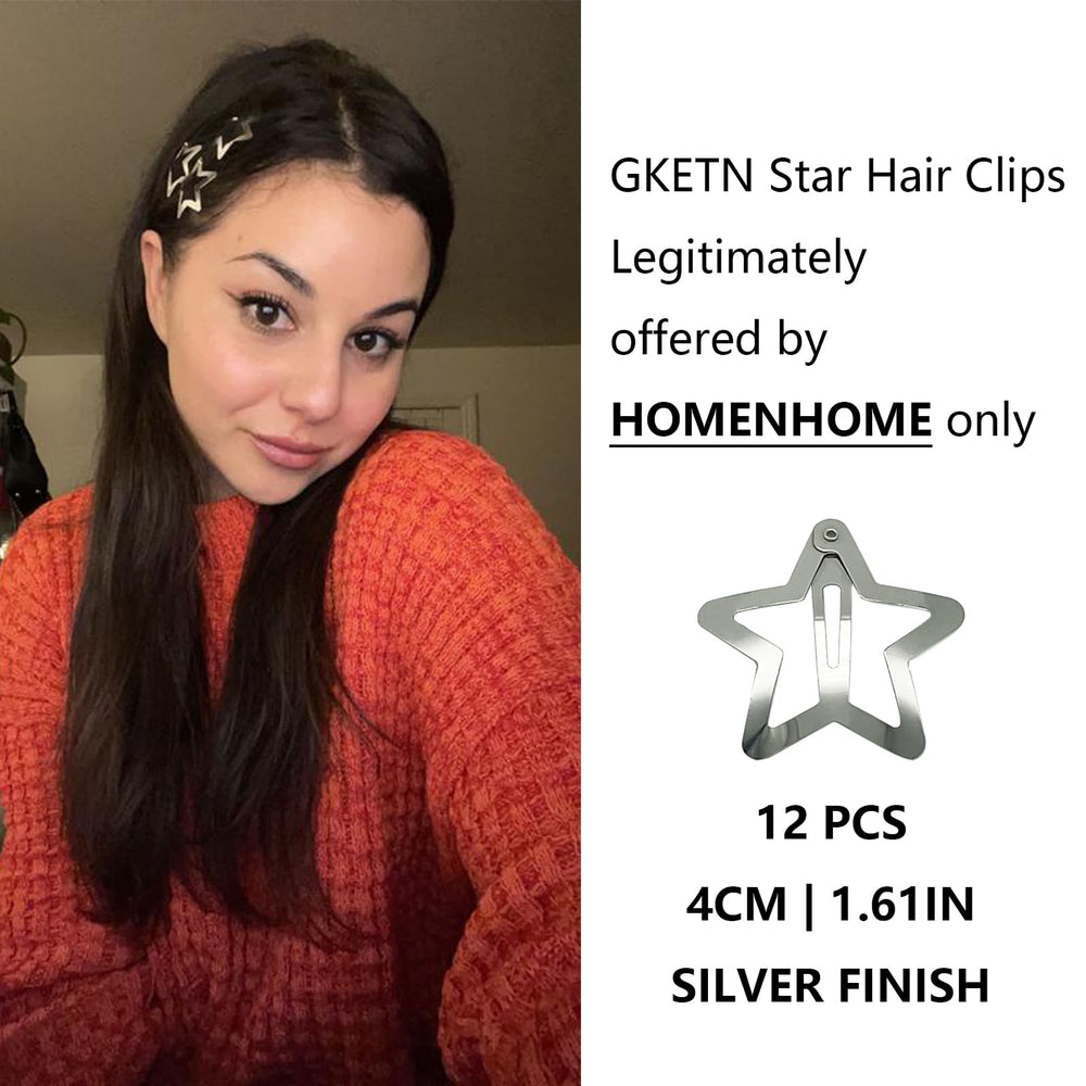 GKETN accesorio pelo estrella Y2K plateado, aporta brillo sin esfuerzo.