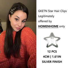 GKETN accesorio pelo estrella Y2K plateado, aporta brillo sin esfuerzo.