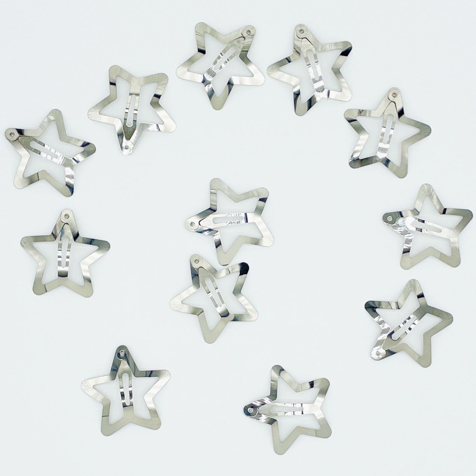 GKETN horquillas estrella para peinados variados, compatibles con trenzas y flequillos.