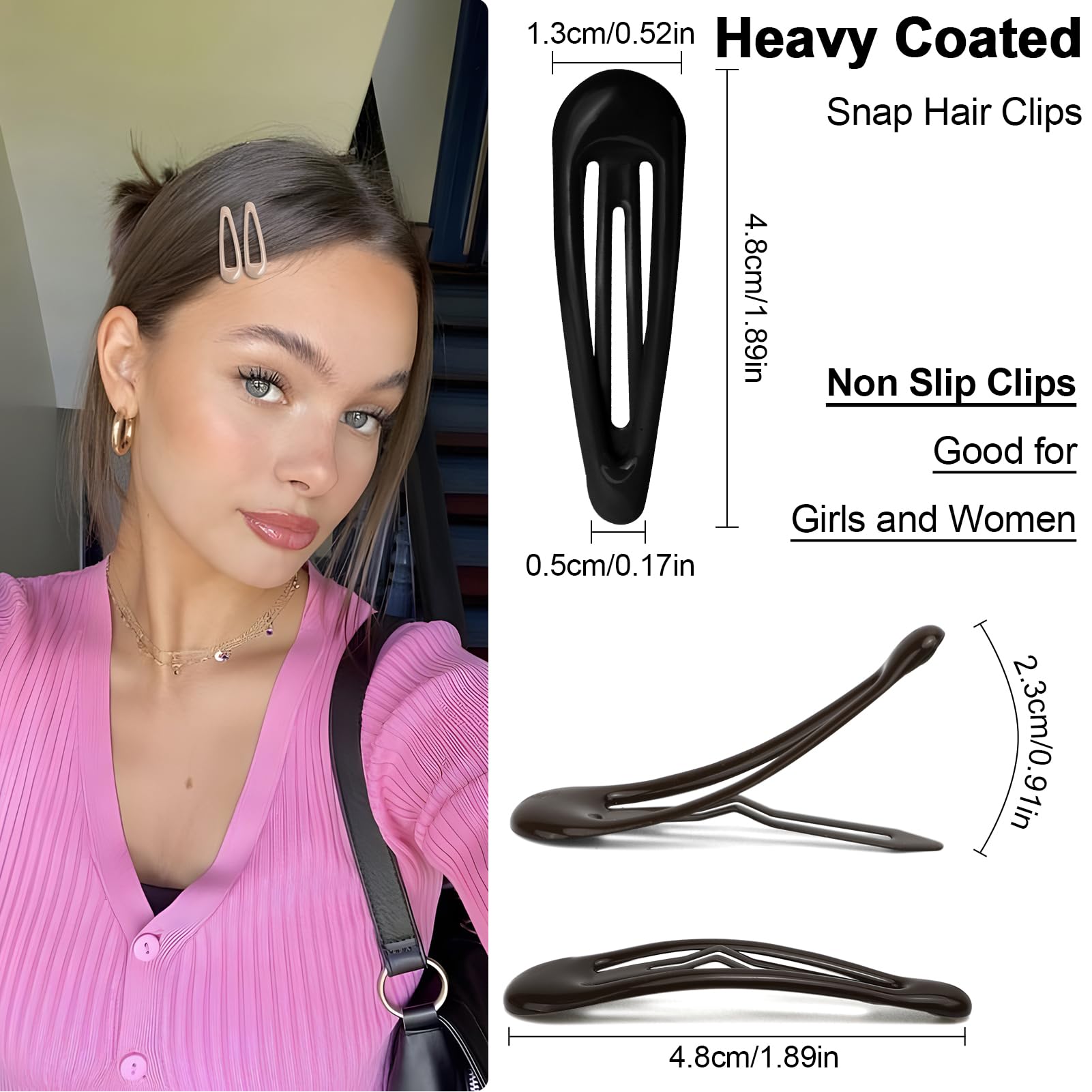 GKETN water drop snap clip with heavy coating resists rust and daily wear