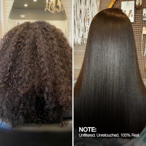GK HAIR anti-frizz shine close-up showing glossy results