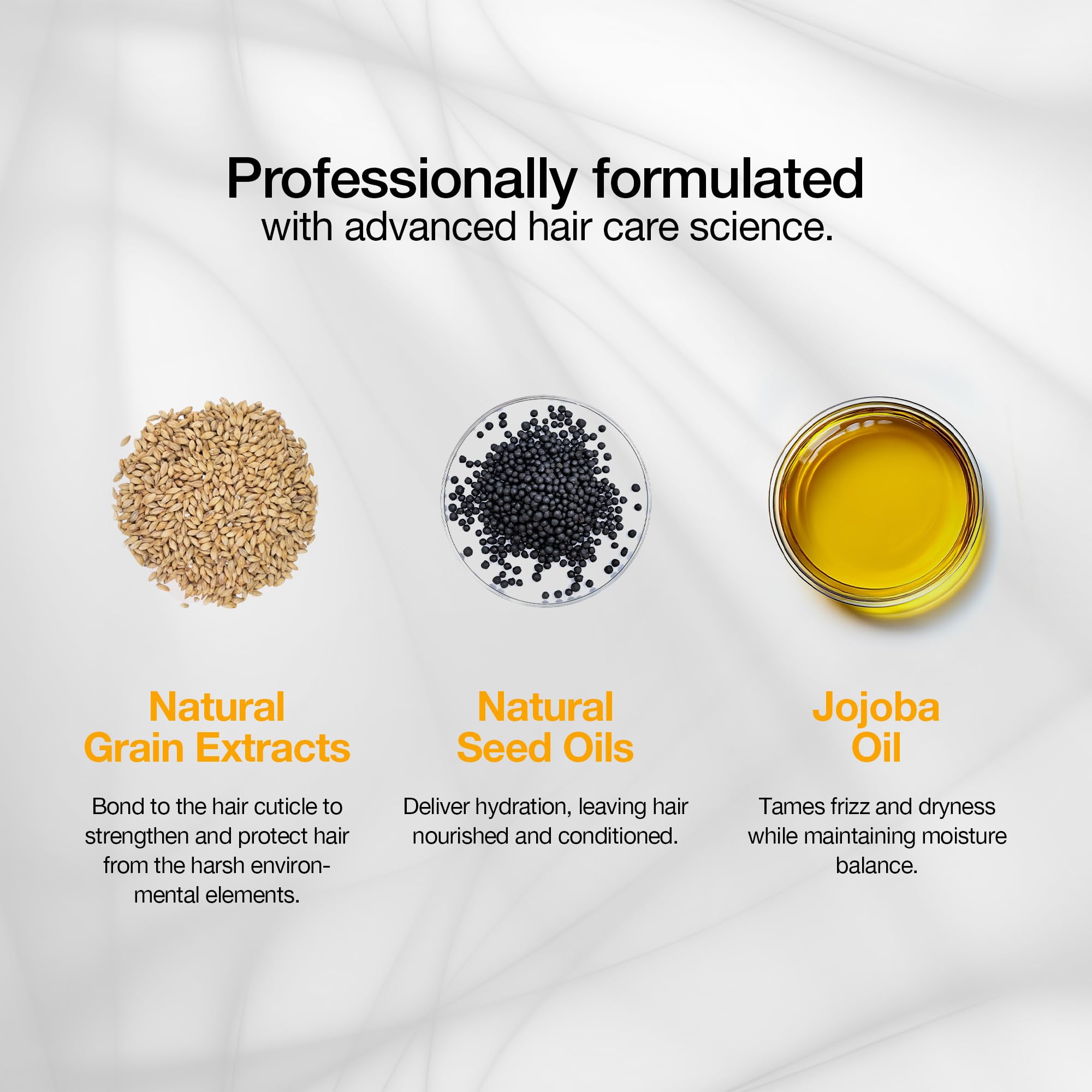 GK HAIR bottle cap close up emphasizes a clean formulation excluding silicone.
