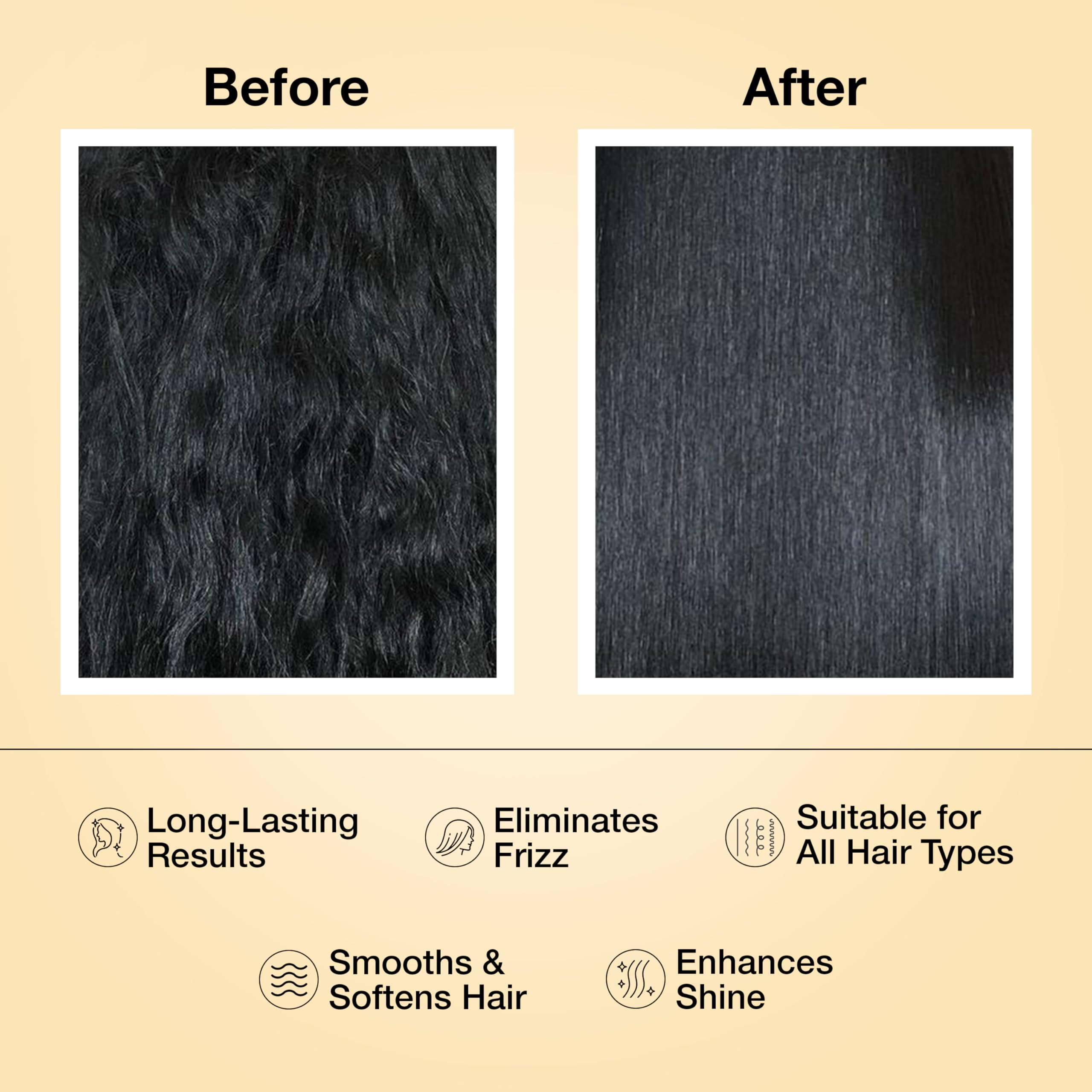 GK HAIR smoothing hair after use showing silky finish