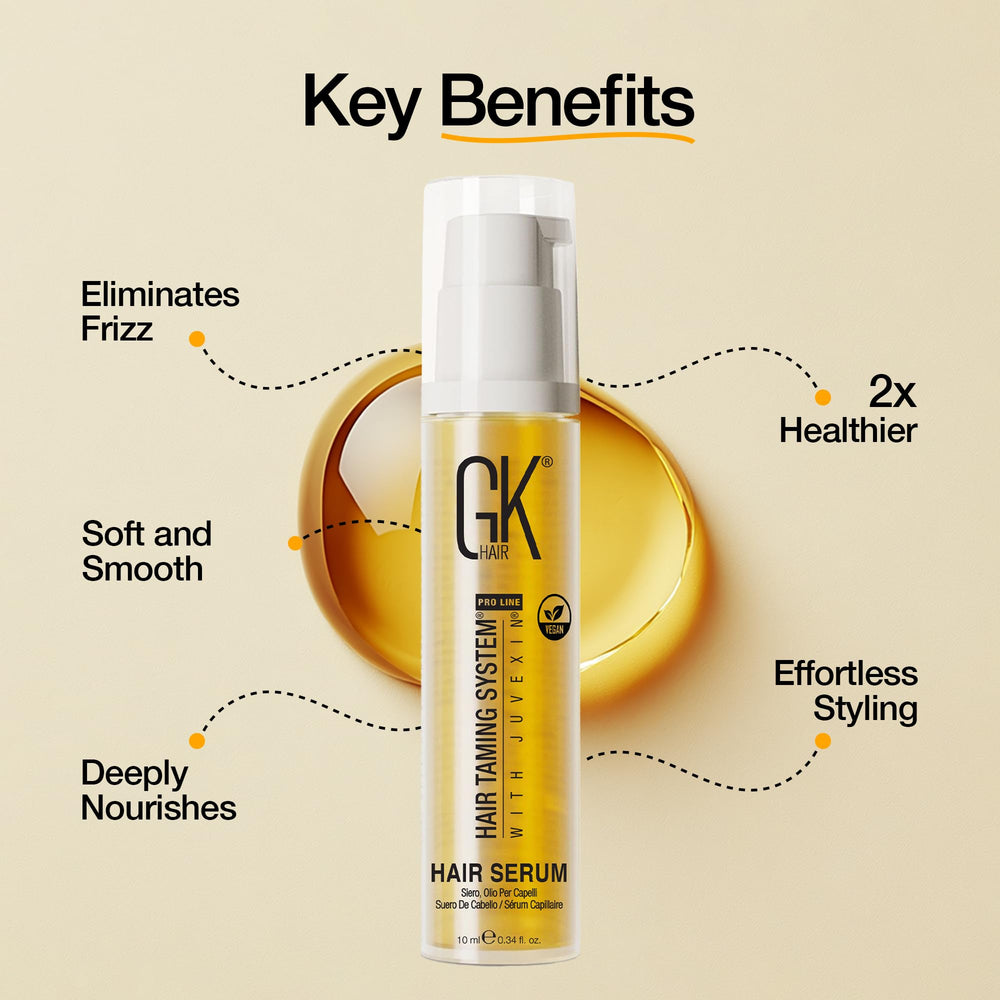 GK HAIR travel-size bottle perfect for on-the-go.