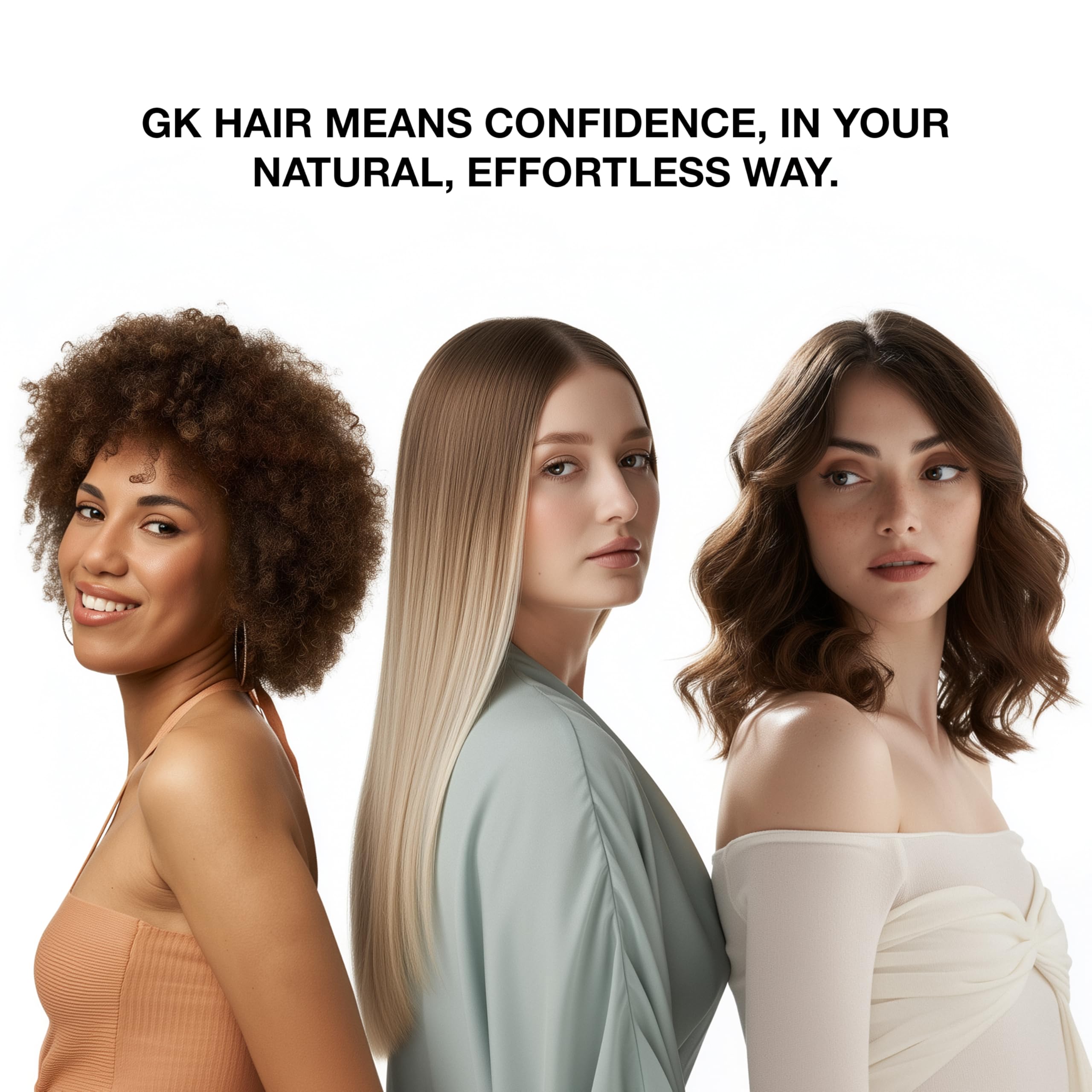 GK Hair USA-made label on pack signaling quality and cruelty-free production.