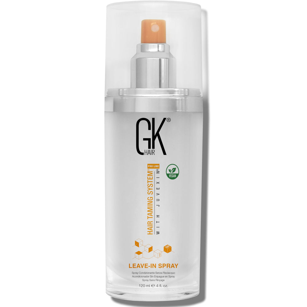 GK Hair vegan leave-in conditioner spray bottle for easy detangling and light moisture