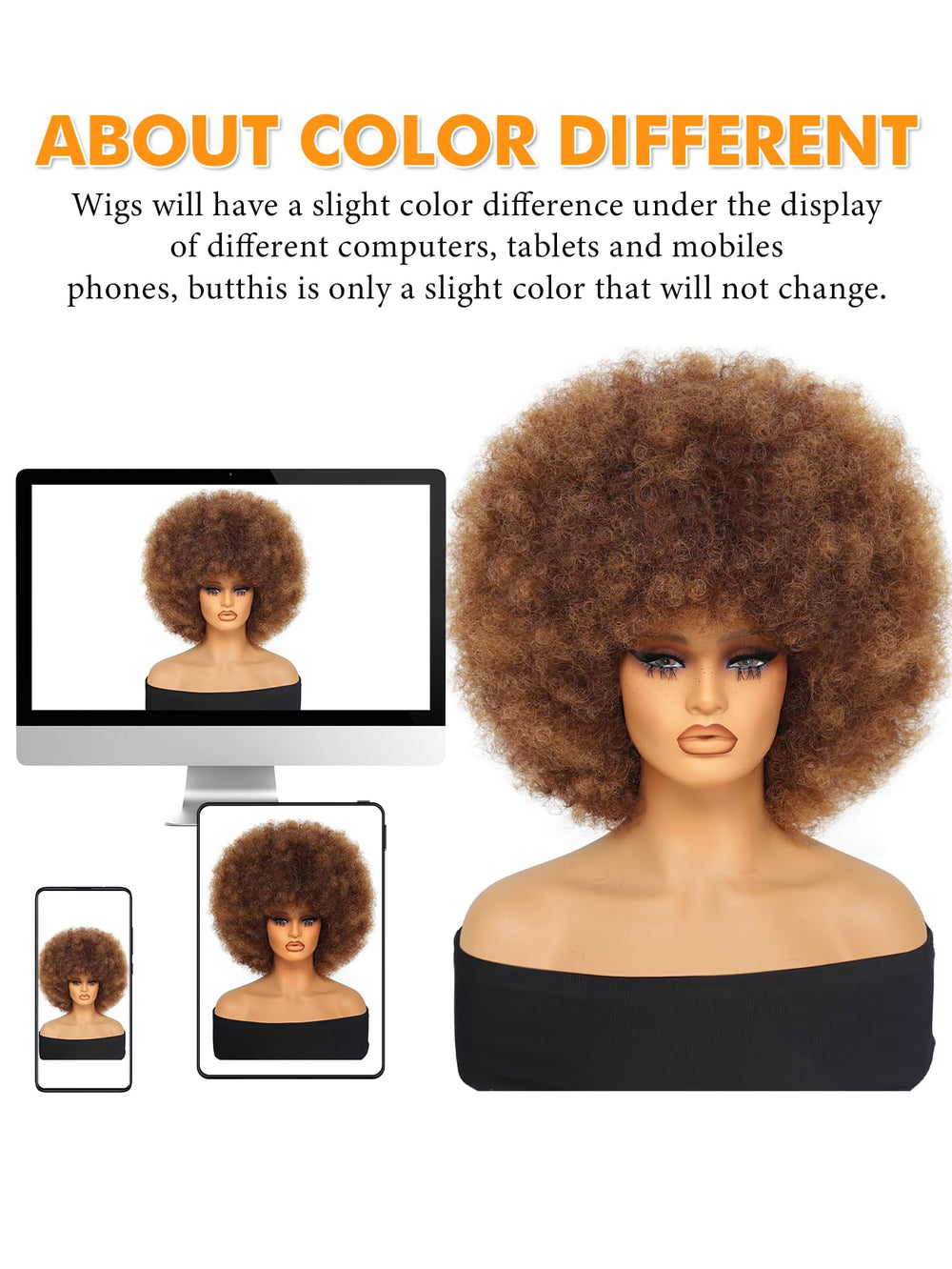 GKtineke Afro Wig 14 inch care tips included for easy maintenance.