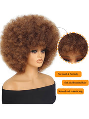 GKtineke Afro Wig 14 inch kinky curly, adds volume and bounce.