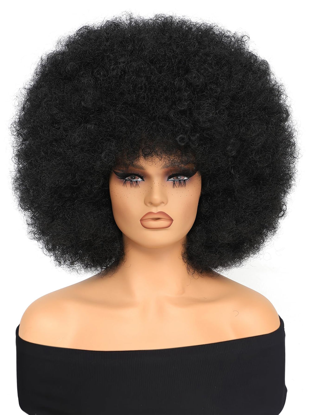 GKtineke Afro Wig 14-Inch volume shot highlights full 70s puff for bold looks