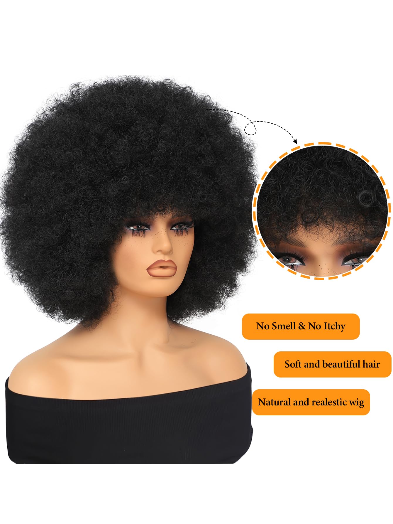 GKtineke Afro Wig kinky curly texture close-up for versatile styling