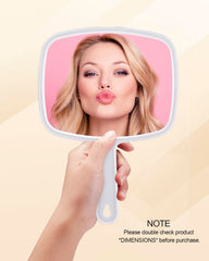 Gladmart hand mirror with comfortable grip for easy handling.