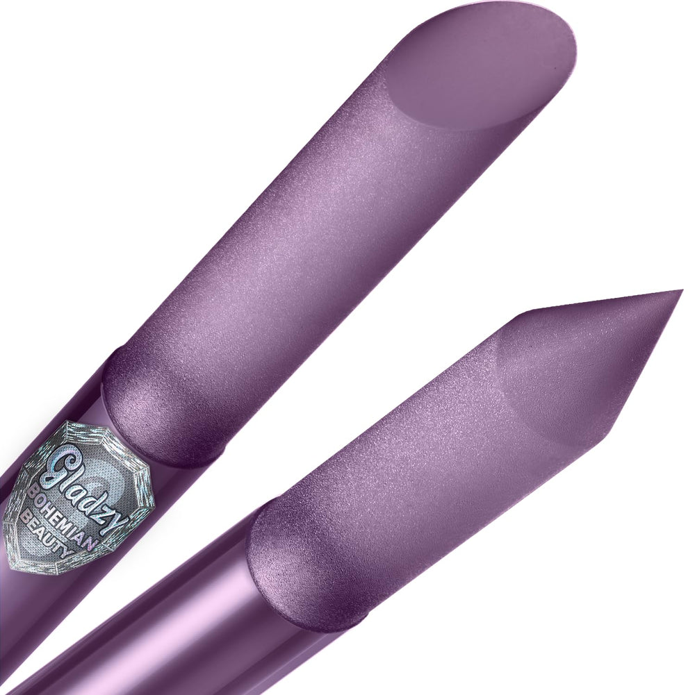 GLADZY Glass Cuticle Pusher with slanted side for gentle shaping and push